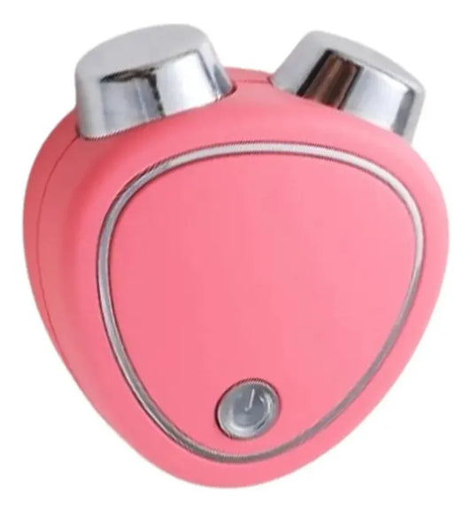 Masajeador Facial Microcorriente Premium Rosa Y Blanco