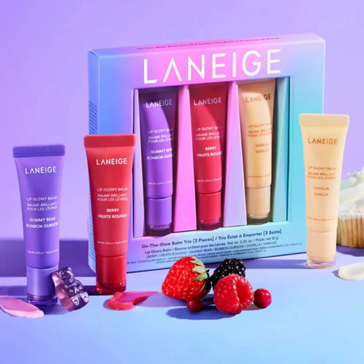Mascara reparadora LANEIGE 20g [berry] + 3 Lip glowy de REGALO