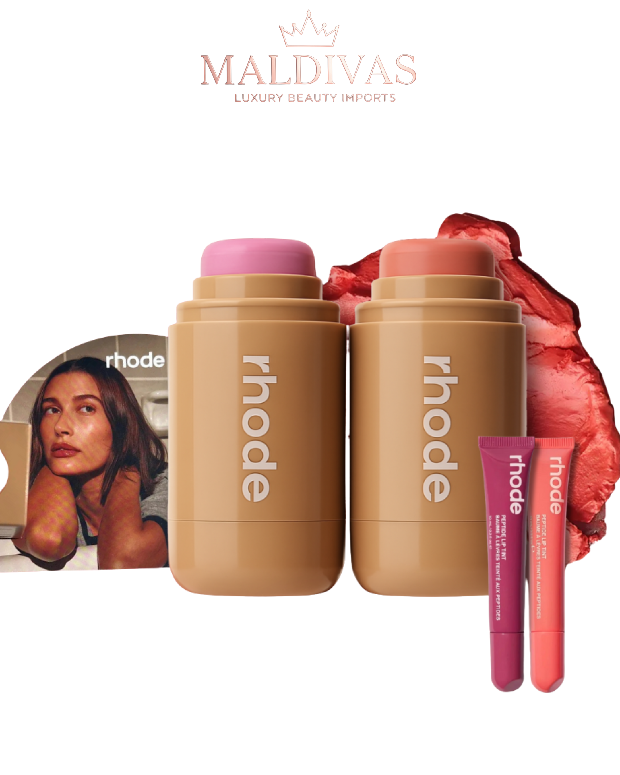 2x1 Pocket blush de Rhode + 2 Lip tint de REGALO